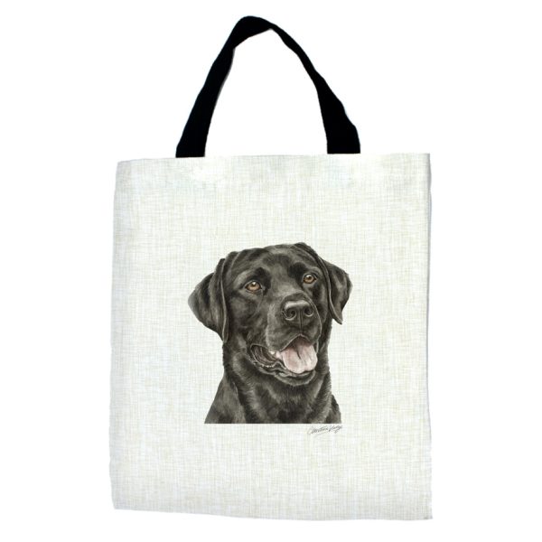 Black labrador Dog Tote bag