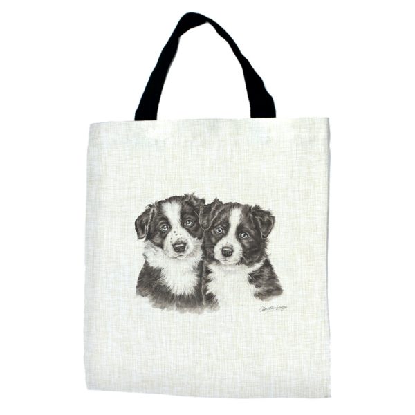 Border Collie Puppies Tote Bag