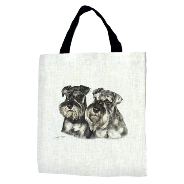 Schnauzer pair Dog Tote bag