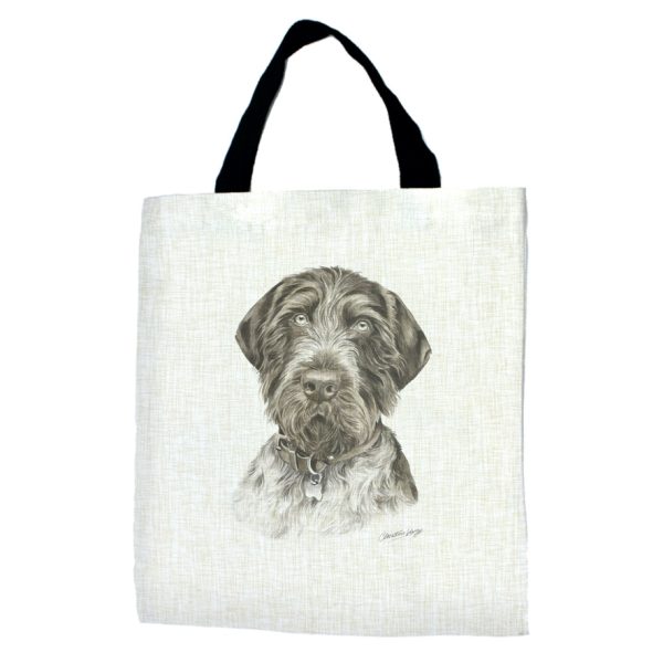 German Wire-Haired Pointer Dog Tote Bag