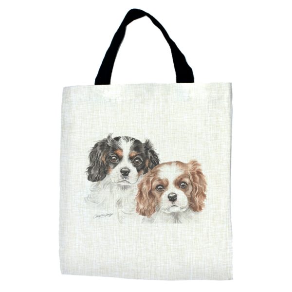 Cavalier King Charles Spaniel Puppies Tote Bag