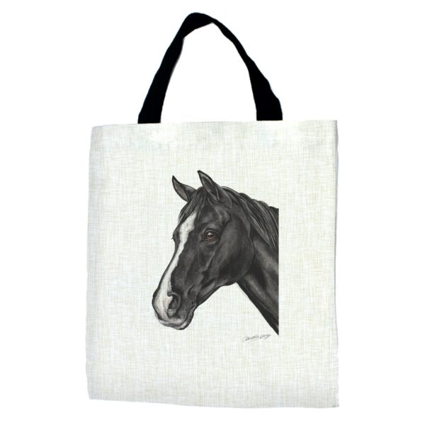 Black & White Horse Tote Bag