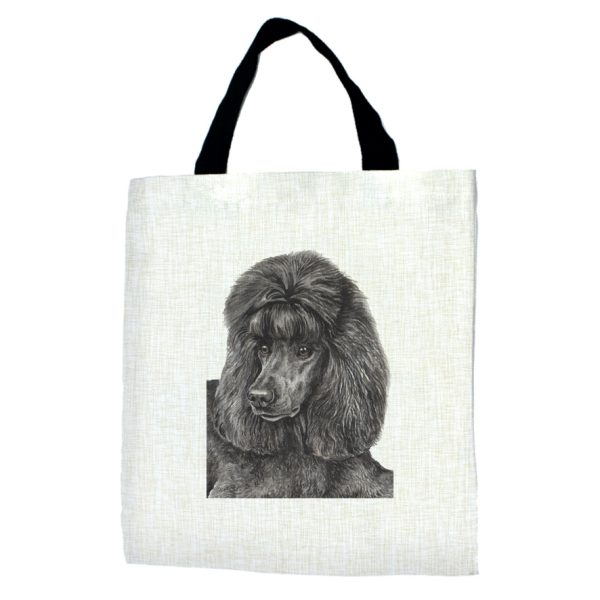 Black Poodle Tote Bag