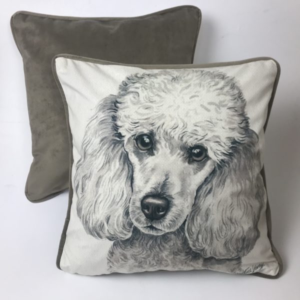 White Poodle Cushion CUS-UK212