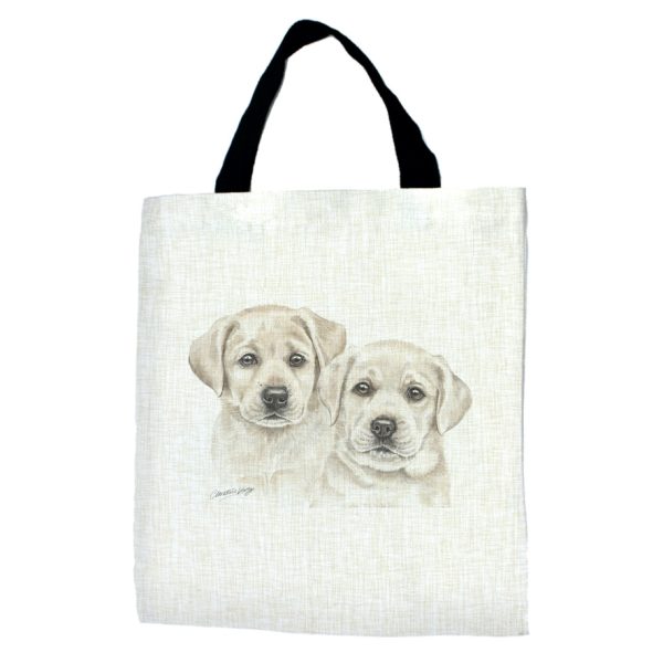 Yellow Labrador Puppies Tote Bag