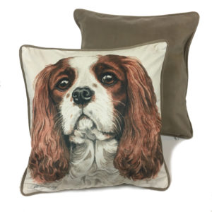 German Wire-Haired Pointer Luxury Dog Cushion / Pillow by Christine Varley  WaggyDogz (CUS-UK127) - WaggyDogz