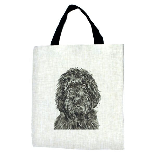 Black Cockapoo Dog Tote Bag