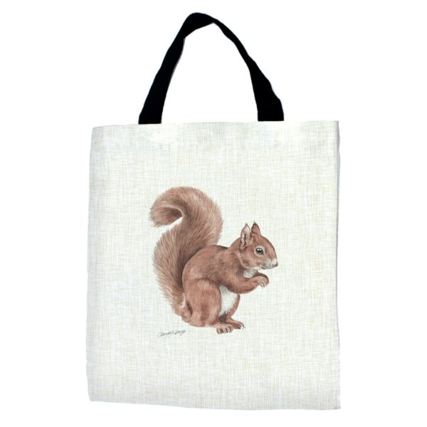 Red Squirrel Tote Bag